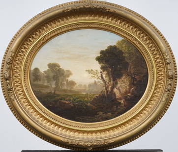 William Mason Brown (1828-1898) Antique American Hudson River School Moonrise Oil Painting: Antique American Hudson River School moonlit landscape oil painting by William Mason Brown (1828 - 1898). Oil on canvas. Signed. Framed. Measuring: 19 by 22 inches overall, and 11.75 by 14.75 painting