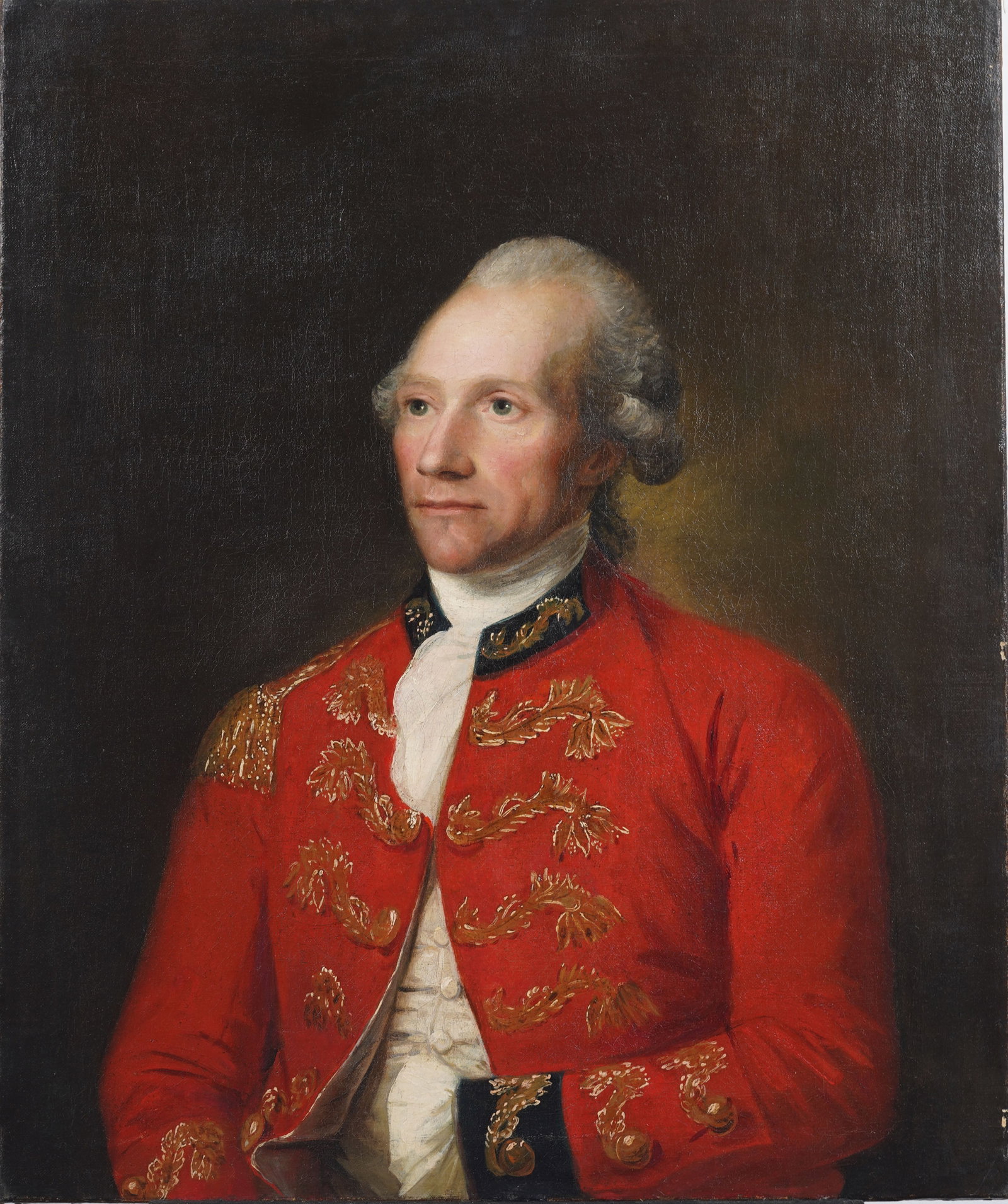 Antique European Military Portrait Circle of Francisco Jose De Goya Y Lucientes (1746 - 1828): Antique European portrait oil painting from the circle of Francisco Jose De Goya Y Lucientes (1746 - 1828). Oil on canvas. Measuring: 30 by 25 inches overall. Please see all images for condition. Size