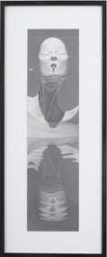 Contemporary Surreal Woman Portrait Framed Original Drawing
