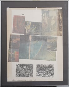 Robert Rauschenberg (1925 - 2008) Vintage Signed Pop Art 1979 Framed Print