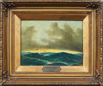 Daniel Hermann Anton Melbye (1818 - 1875) Antique Danish Seascape Framed Original Oil Painting