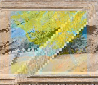 Guy Bardone (1927 - 2015) Antique French Modernist Framed French Riviera Signed Oil Painting
