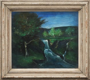 Henry Ellis Mattson (b1887) Rudolph Gallery Provenance American Modernist Framed Landscape Painting