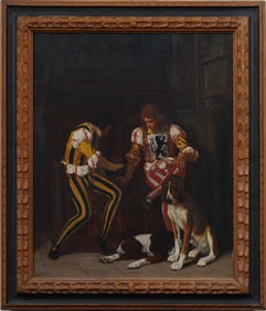 Charles Edouard Edmond Delort (1841 - 1895) Antique French Realist Dog Portrait Framed Noblemen