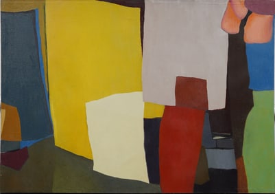 Leonard Wallace (1932-2021) Mid Century Modernist Abstract Signed Wallace 1959 Original Oil Painting