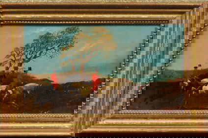 Circle of William Joseph Shayer (1811 - 1892) Antique English Fox Hunt Horseback Oil Painting
