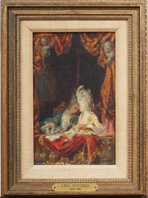 ATTR. Carl Spitzweg (1808 - 1885) Antique 19th Century German Impressionist High Society Painting