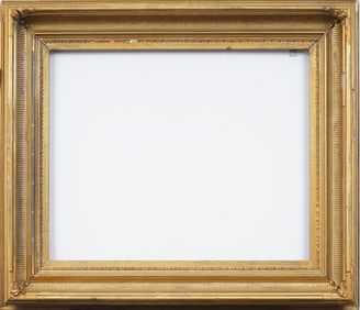 Antique American Gold Giltwood Hudson River School Fluted Cove Painting Frame
