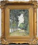 Antique French Impressionist Barbizon School Signed Landscape Framed Oil Painting