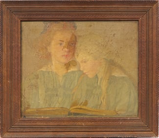 Marjorie Connor Murphy (1888 - 1980) Antique Exhibited Portrait Painting Stanford White Frame