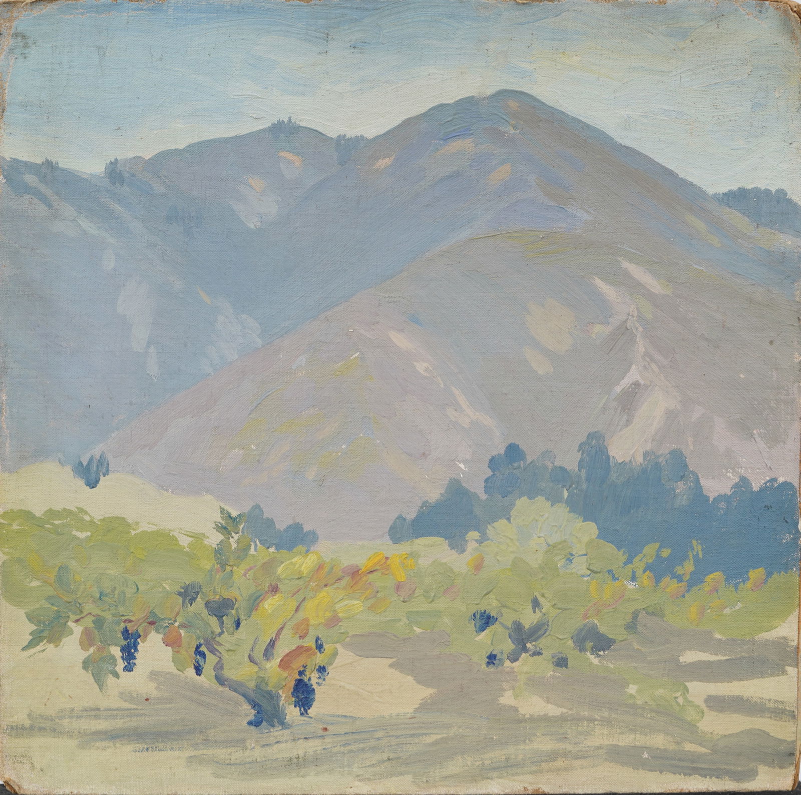 Important Western Impressionist Mountain Landscape Antique American Original Oil Painting (1 of 4)