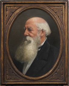 Thomas Cowperthwaite Eakins (1844-1916) Antique American Male Portrait Framed Original Oil Painting