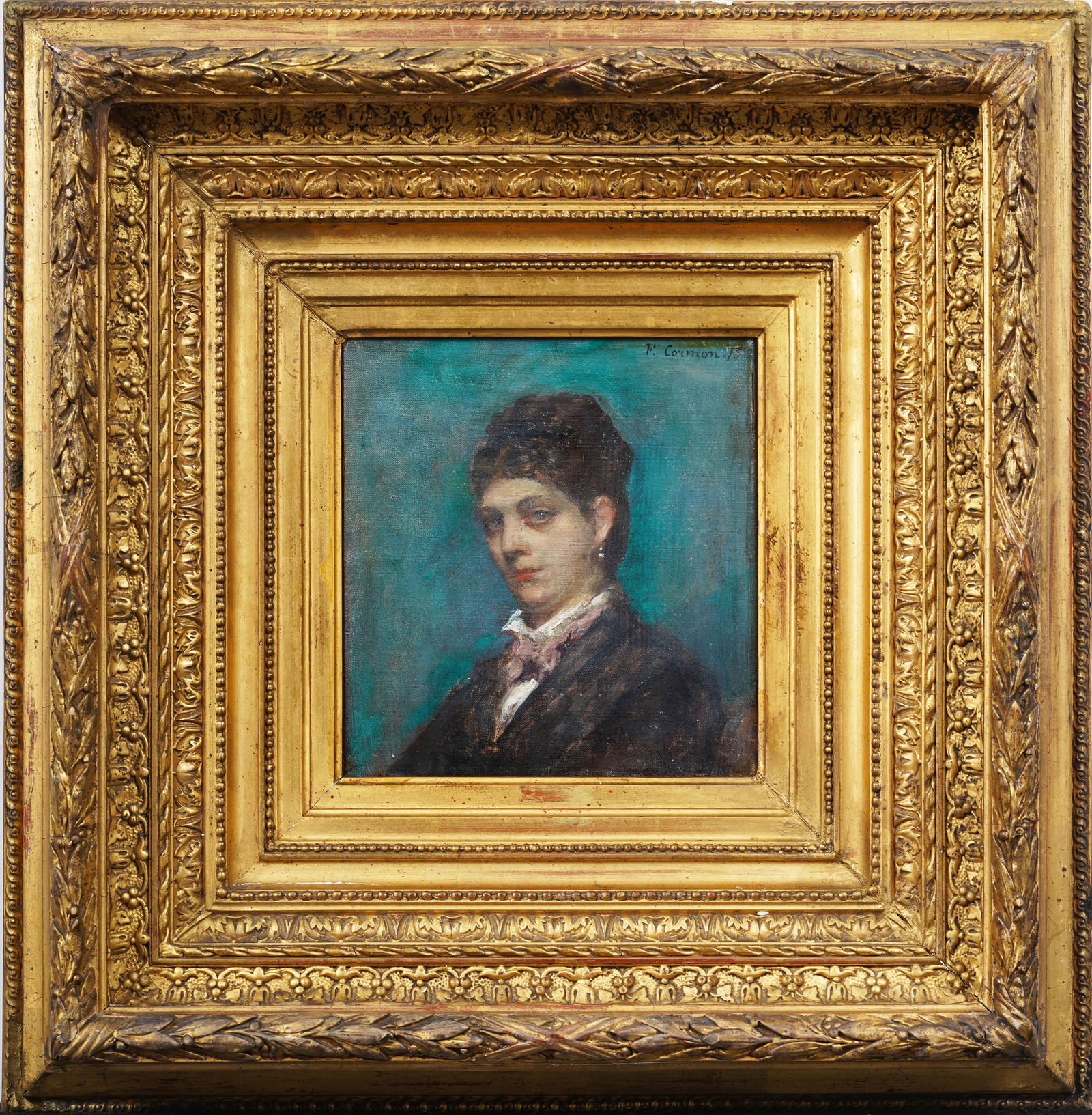Fernand Cormon (1845 - 1924) Antique French Impressionist Finely Painted Woman Portrait Painting (1 of 7)