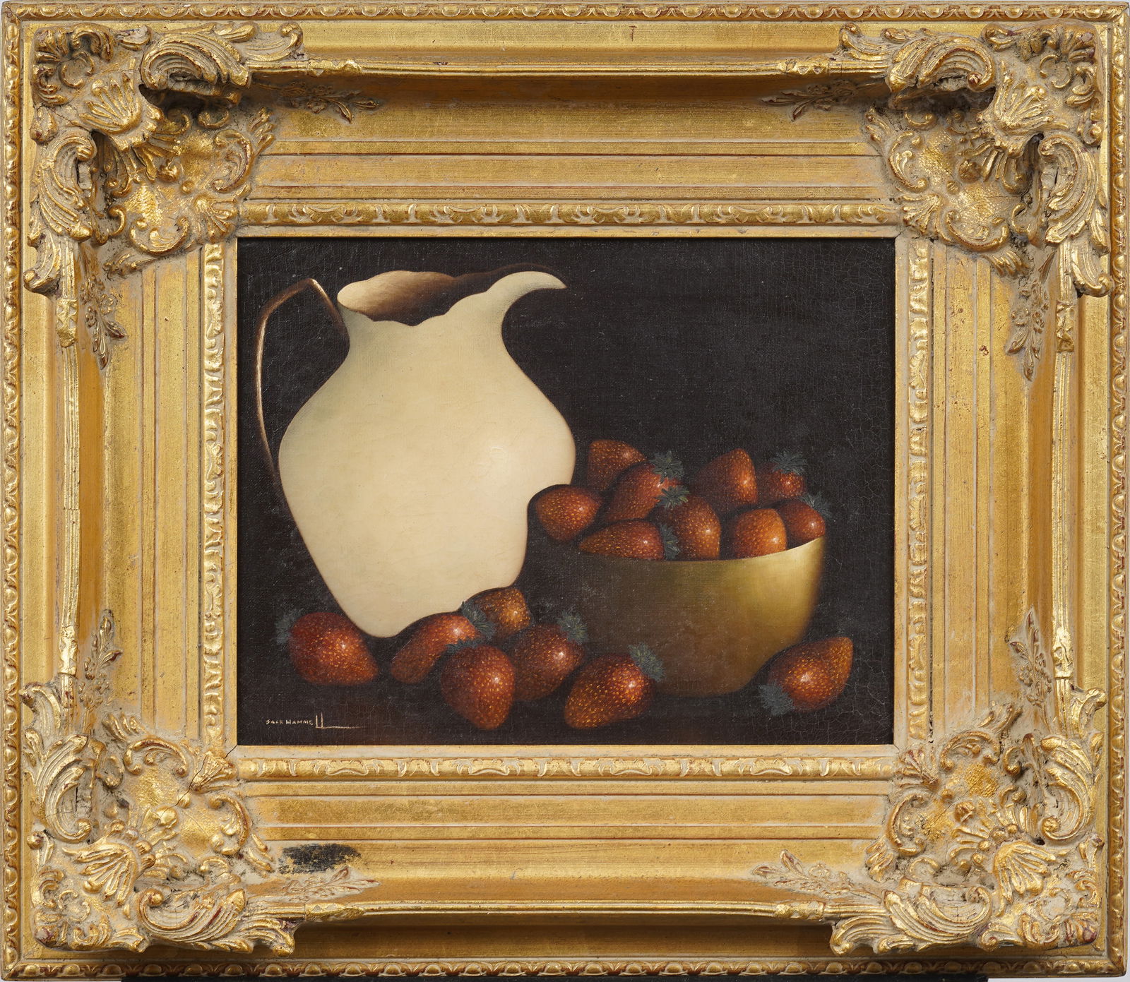 Jack Hammell Signed Vintage American Modernist Still Life Framed Original Oil Painting (1 of 6)