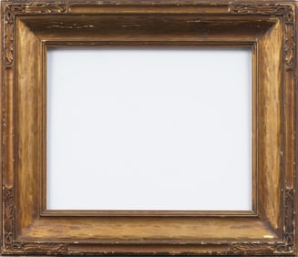 Newcomb Macklin Antique American Gold Giltwood Wide Arts Crafts Oil Painting Frame Fits 16x20