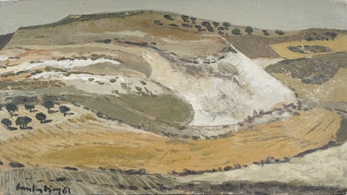 Mystery Signature Antique Modernist Finely Painted European or Middle Eastern Landscape Painting