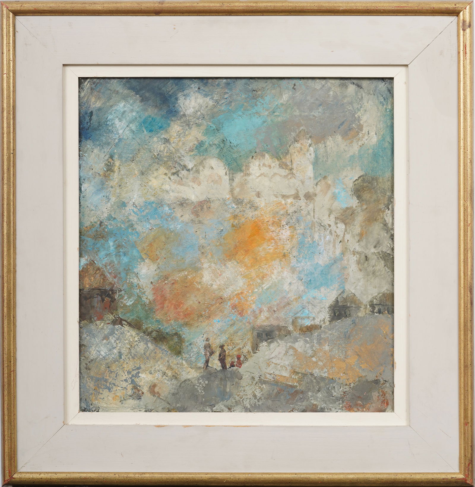 Antique American School Framed Original Modernist Landscape Oil Painting (1 of 7)