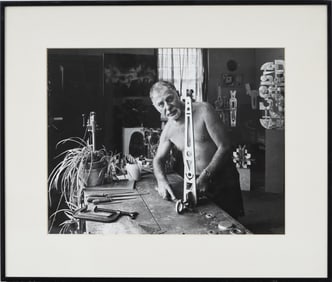 Vintage American or European Framed Male Nude Artist Studio Framed Original Photograph