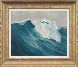Rockwell Smith Brank Jr. (1917 - 2007) Antique American Impressionist Seascape Original Oil Painting