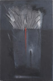 "Soul of a Shadow" Signed American Modernist Abstract Expressionist MCM Oil Painting