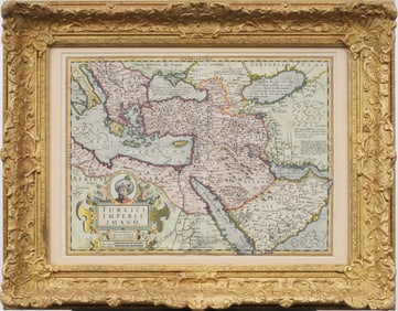Turcici Imperii Imago 1606 European Map Antique Ancient Map Nicely Framed