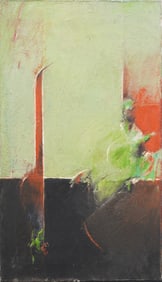 Signed Vintage American Modernist Abstract Expressionist Original Oil Painting