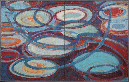H. H. Lüttgen (895-1976) Monumental Abstract Expressionist Signed Framed Original Oil Painting