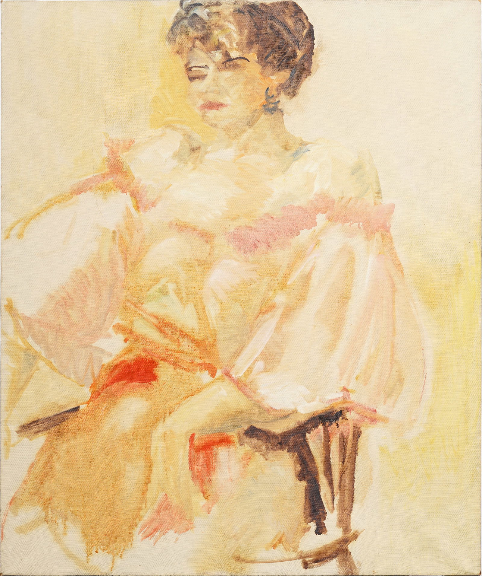 Penny Kronengold Antique American New York School Impressionist Signed Portrait Oil Painting (1 of 4)