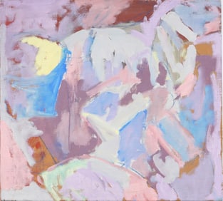 Vintage American Abstract Expressionist Original Oil Painting