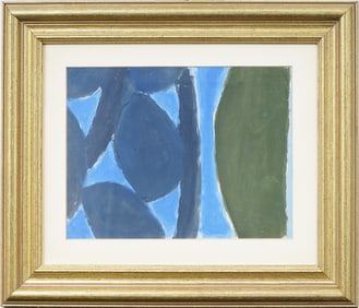 Nicely Framed Antique American Abstract Original Painting