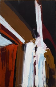 Antique American Abstract Expressionist Signed Original Oil Painting