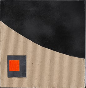 Sal Baracca Signed Contemporary Abstract Assemblage American Modernist Original Oil Painting