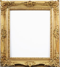 Lage Antique American Fancy Ornate Giltwood Original Oil Painting Frame