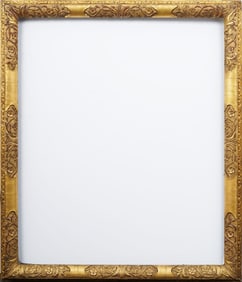 Monumental Antique American or European Gold Giltwood Original Oil Painting Frame