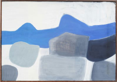 Vintage American Mid Century Modern Abstract Framed Original Oil Painting