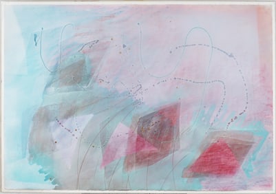 "Saved by the Bell" Nostaligic 1990s Abstract Modern Art Mixed Media Painting