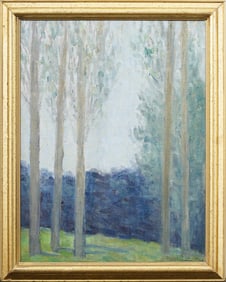 Signed Robert Lemonnier Vintage French Impressionist Landscape Framed Original Oil Painting