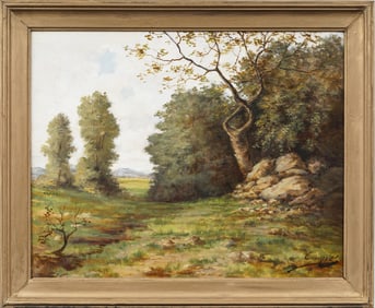 Signed Vintage European Framed Original Landscape Oil Painting