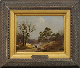 Barend Cornelis Koekkoek (1803 - 1862) Antique Dutch Landscape Signed Original Oil Painting