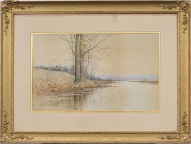 Samuel R. Chaffee (1850-1913) Antique American Hudson River School Landscape Original Oil Painting