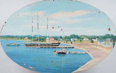 Vintage American Impressionist Large Coastal Seascape Original Oil Painting ATTR Wayne Beam Morrell