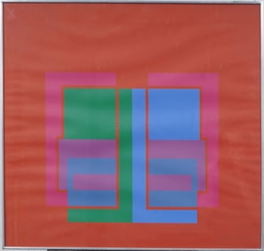"All Through the Day" Vintage Pop Art Abstract Expressionist Print Robyn Denny (b1930)