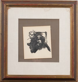 Joachim Probst (1913 - 1980) Vintage Modernist Original Figurative Abstract Painting