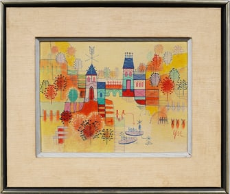 Heshi Yu (b. 1935) French trained Taiwanese-American Original Oil Painting