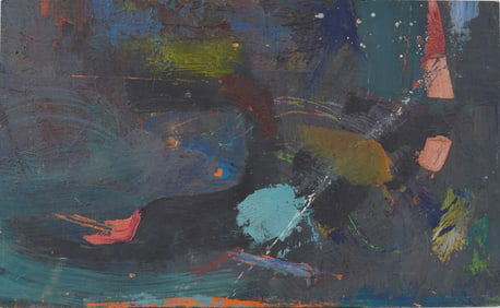 Large Vintage American Modernist Abstract Expressionist MCM Original Oil Painting