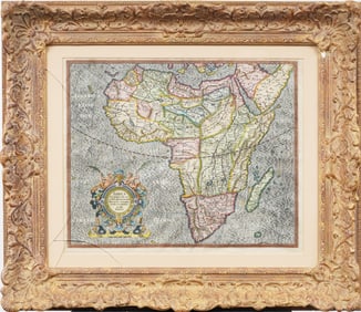 Africa Ex Eagna Orbis Terre Descriptione Gerardi Mercatoris Desumpta Framed Map