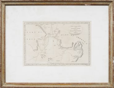 A Chart of the North West Coast of America and North East Coast of Asia, Vintage Framed Map