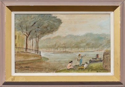 John George Spencer Churchill (1909 - 1992) English Modernist Landscape Framed Original Oil Painting