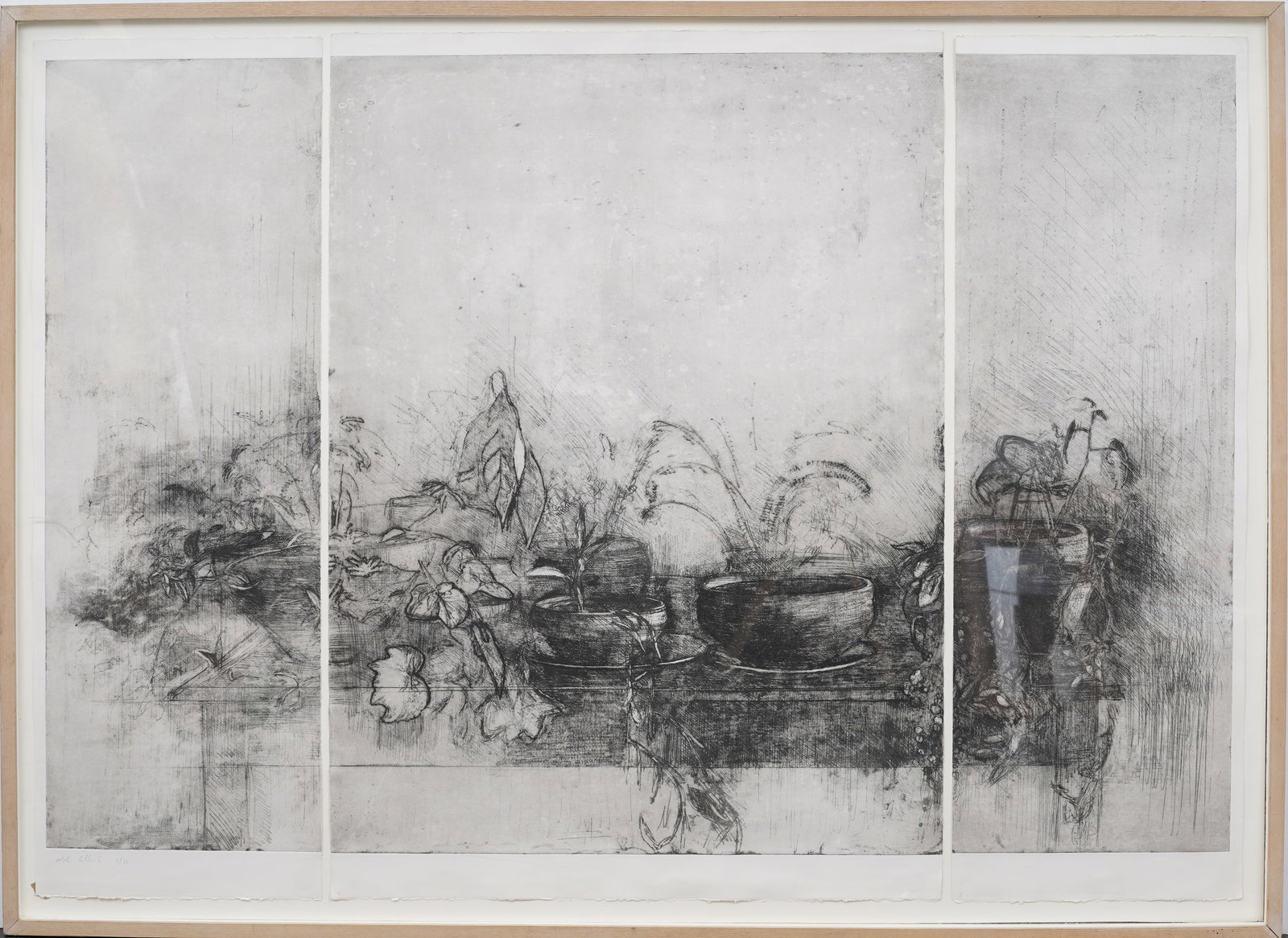 Ofer Lellouche (b. 1947) Monumental Vintage Signed Abstract Print (1 of 10)