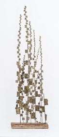Huge Vintage Large American Modernist Abstract Metal Sculpture ATTR Harry Bertoia